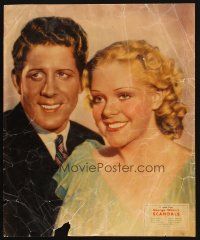 2y049 GEORGE WHITE'S SCANDALS jumbo LC '34 great close up of Rudy Vallee & pretty Alice Faye!