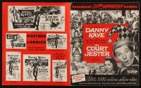 2y126 COURT JESTER pressbook '55 wacky Danny Kaye, Basil Rathbone, comedy classic!