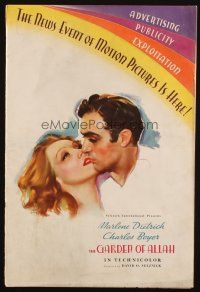 2y141 GARDEN OF ALLAH pressbook '36 Marlene Dietrich, Charles Boyer, includes full-color herald!