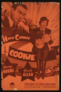 2y147 HERE COMES COOKIE pressbook '35 many wonderful images of George Burns & Gracie Allen!