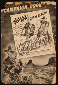 2y149 HOPPY SERVES A WRIT pressbook '43 William Boyd as Hopalong Cassidy, George Reeves