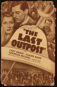 2y163 LAST OUTPOST pressbook '35 Cary Grant & Claude Rains both love Gertrude Michael!