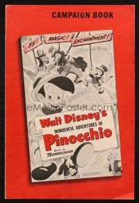 2y182 PINOCCHIO pressbook R54 Disney classic fantasy cartoon about a wooden boy who wants to be real