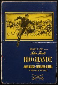 2y188 RIO GRANDE pressbook '50 John Wayne & Maureen O'Hara, directed by John Ford!