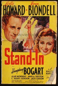 2y201 STAND-IN pressbook '37 Leslie Howard & Joan Blondell, plus Humphrey Bogart!