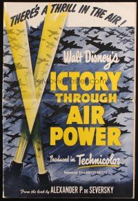 2y213 VICTORY THROUGH AIR POWER pressbook '43 most fascinating World War II story Disney ever told!