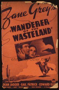 2y215 WANDERER OF THE WASTELAND pressbook '35 Zane Grey's sensational six-shooting drama!