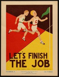 2y091 LET'S FINISH THE JOB special 12x17 '39 using runners as a metaphor by Edith Dabney!