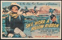 2y029 SHE WORE A YELLOW RIBBON REPRO pressbook cover '80s by John Agar AND Harry Carey Jr!