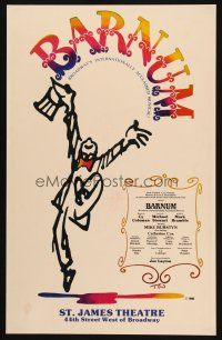 2y261 BARNUM stage play WC '80 Joe Layton Broadway musical, great artwork by TW!