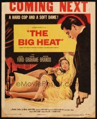 2y277 BIG HEAT WC '53 great pulp art of Glenn Ford & sexy Gloria Grahame, Fritz Lang noir!