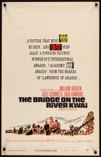2y295 BRIDGE ON THE RIVER KWAI WC R63 William Holden, Alec Guinness, David Lean classic!