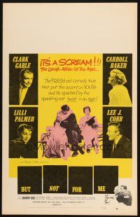 2y302 BUT NOT FOR ME WC '59 Clark Gable, Carroll Baker, Lilli Palmer, Lee J. Cobb, it's a scream!