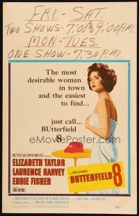 2y303 BUTTERFIELD 8 WC '60 callgirl Elizabeth Taylor is the most desirable and easiest to find!