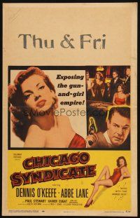 2y318 CHICAGO SYNDICATE WC '55 full-length sexy Abbe Lane, Dennis O'Keefe, the inside story!