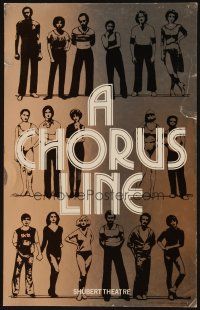 2y319 CHORUS LINE stage play WC '77 cool silver metallic image with cast from Shubert Theatre!