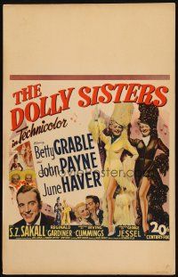 2y347 DOLLY SISTERS WC '45 stone litho of sexy entertainers Betty Grable & June Haver!