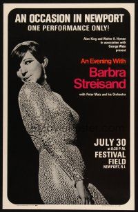2y352 EVENING WITH BARBRA STREISAND stage show WC '66 sexy full-length image in skin-tight outfit!