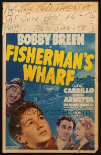 2y361 FISHERMAN'S WHARF WC '39 Bobby Breen, Leo Carrillo, Henry Armetta & Patrick in San Francisco