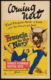 2y365 FRANCIS IN THE NAVY WC '55 sailor Donald O'Connor & Martha Hyer + talking mule!