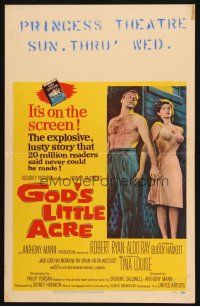 2y379 GOD'S LITTLE ACRE WC '58 barechested Aldo Ray & half-dressed sexy Tina Louise!