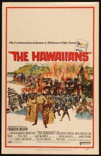 2y402 HAWAIIANS WC '70 Charlton Heston, from James A. Michener's epic novel, art by Pfieffer!