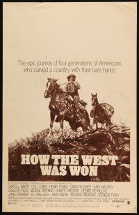 2y425 HOW THE WEST WAS WON WC R70 John Ford epic, different art of Henry Fonda as frontier scout!