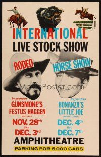 2y437 INTERNATIONAL LIVE STOCK SHOW WC '70s featuring TV's Festus Haggen & Little Joe in person!