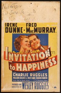 2y439 INVITATION TO HAPPINESS WC '39 boxer Fred MacMurray smiling at wife Irene Dunne & kid!