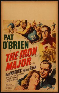 2y440 IRON MAJOR WC '43 Pat O'Brien plays football in the military, great sports art!