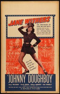 2y447 JOHNNY DOUGHBOY WC '42 pretty Jane Withers in uniform is the sweetheart of 4 million boys!