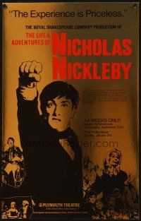 2y471 LIFE & ADVENTURES OF NICHOLAS NICKLEBY stage play WC '81 printed on gold foil!
