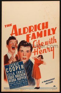 2y473 LIFE WITH HENRY WC '40 great image of Jackie Cooper as Henry Aldrich, all-American teen!
