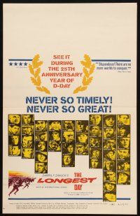 2y479 LONGEST DAY WC R69 Zanuck's World War II D-Day movie with 42 international stars!