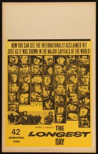 2y480 LONGEST DAY Benton WC '62 WWII D-Day movie with 42 international stars pictured!
