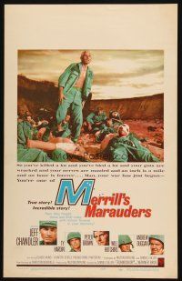 2y515 MERRILL'S MARAUDERS WC '62 Samuel Fuller, Jeff Chandler, true story from WWII!