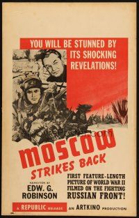 2y521 MOSCOW STRIKES BACK WC '42 WWII documentary made when Russia was our ally, Edward G Robinson