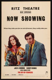 2y544 OUT-OF-TOWNERS WC '70 Jack Lemmon, Sandy Dennis, written by Neil Simon!
