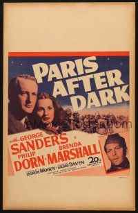 2y547 PARIS AFTER DARK WC '43 George Sanders, Brenda Marshall & Philip Dorn in WWII France!