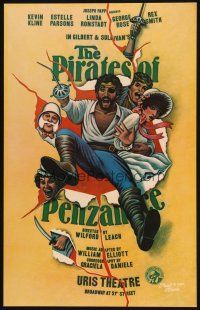 2y558 PIRATES OF PENZANCE stage play WC '81 cool Paul Davis art of Kevin Kline & Linda Ronstadt!