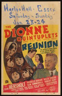 2y575 REUNION WC '36 great image of the Dionne Quintuplets, Jean Hersholt, Rochelle Hudson