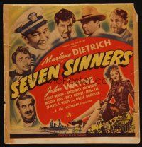 2y600 SEVEN SINNERS WC '40 Marlene Dietrich full-length + John Wayne & other top cast!