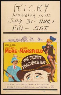 2y603 SHERIFF OF FRACTURED JAW WC '59 sexy burlesque Jayne Mansfield, sheriff Kenneth More!