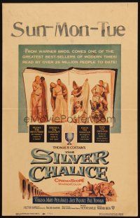 2y611 SILVER CHALICE WC '55 great art of Virginia Mayo & Paul Newman in his first movie!