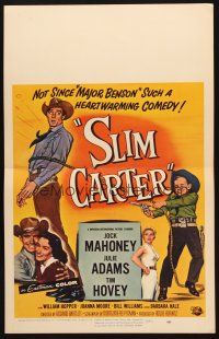 2y615 SLIM CARTER WC '57 Jock Mahoney, Julie Adams, such a heartwarming cowboy comedy!