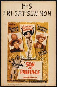 2y624 SON OF PALEFACE WC '52 Roy Rogers & Trigger, Bob Hope, sexy Jane Russell!