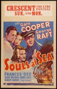 2y626 SOULS AT SEA WC '37 sailors Gary Cooper & George Raft + sexy Frances Dee!