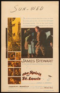 2y630 SPIRIT OF ST. LOUIS WC '57 James Stewart as aviator Charles Lindbergh, Billy Wilder