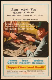 2y645 SUPPORT YOUR LOCAL SHERIFF WC '69 James Garner is the fastest finger in the West!