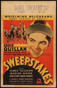 2y648 SWEEPSTAKES WC '31 jockey Eddie Quillan is the new favorite who rides straight to your heart